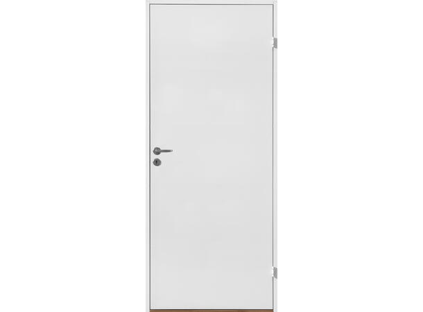 Slett Lett Hvit 90 x 210 - NCS S 0502-Y Dørblad - Frest hull vrider- lås 280mm 