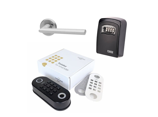 Smart dørpakke 2 - Miami Tastatur - Nøkkelboks - Vrider Miami 