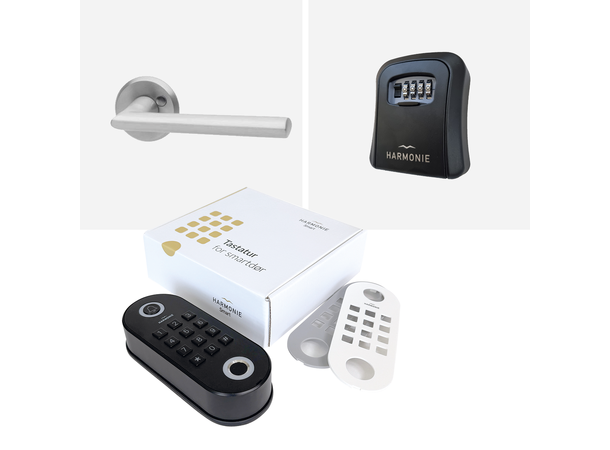 Smart dørpakke 2 - Miami Tastatur - Nøkkelboks - Vrider Miami 