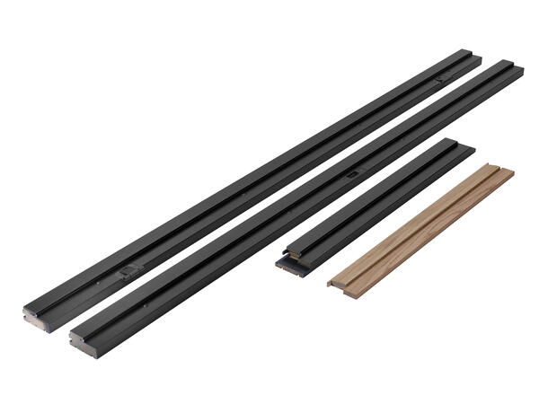 Karmsett Dempet Sort m/ pak 80 x 210 Standard Dempet Sort - NCS S 8500-N 