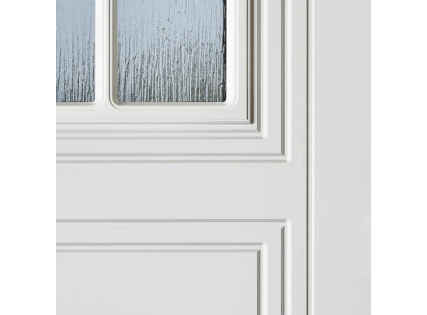 Sara Glass Hvit 160 x 210 H -( 100 + 60) Cotswold glass - NCS S 5040-G40Y-TETT SF