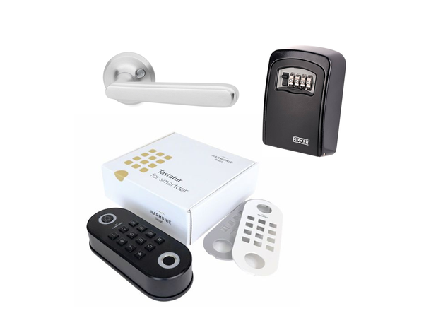 Smart dørpakke 4 - Oxford Tastatur - Nøkkelboks - Vrider Oxford 