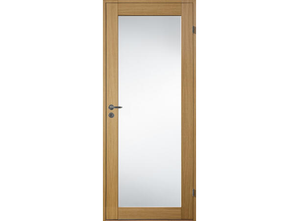 Line Helt Glass Eik 140 x 210 Dørblad ( 132,5 x 204 ) 