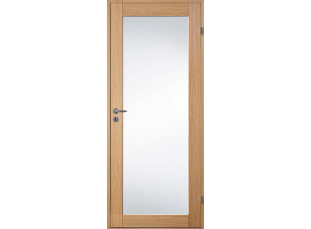 Line Helt Glass Eik 140 x 210 Dørblad ( 132,5 x 204 ) 