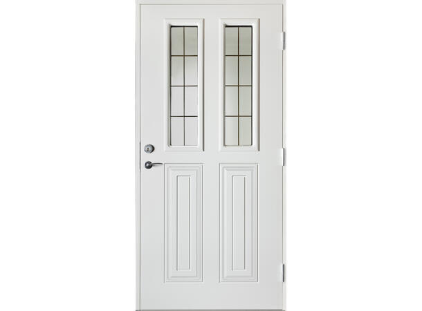 Marianne Hvit 100 x 210 H Sotet glass m/messing innfatning 