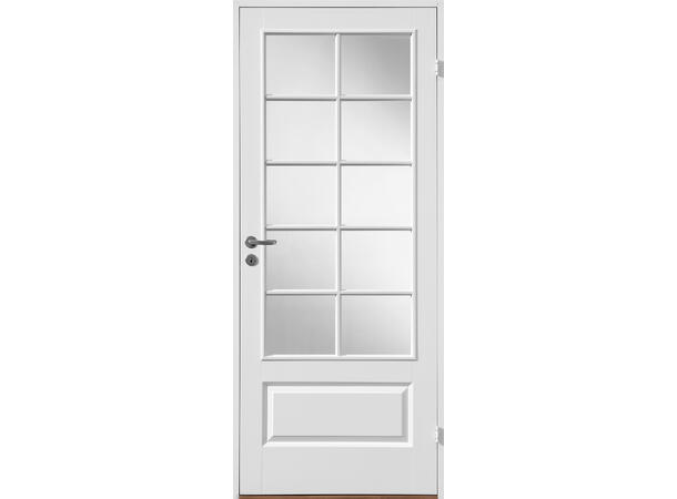 Odin Glass Hvit Dørblad - NCS S 0502-Y - 2x5 ruter
