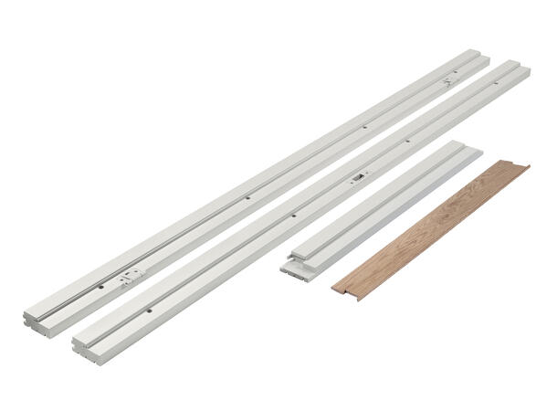 Karmsett Hvit m/ pak 90 x 210 Flat 9mm terskel - NCS S 0502-Y 