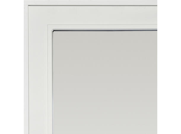 Stord Hvit 90 x 210 H - Innadslående Klart Glass 