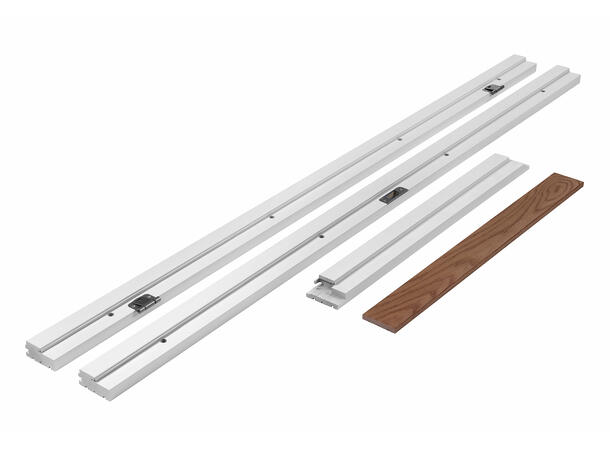 Karmsett Klassisk m/ pak 90 x 230 Flat terskel - NCS S 0500-N - 3 hengsler 