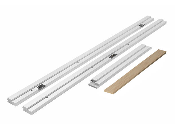 Karmsett Klassisk m/ pak 90 x 230 V Flat Hvitlasert - NCS S 0500-N 