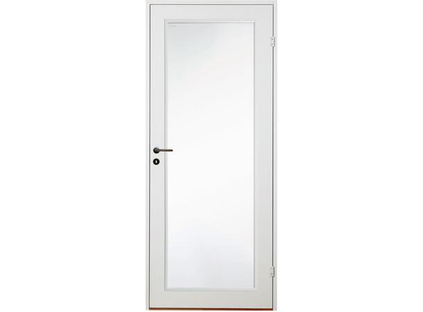 Slett Lett Helt Glass 90 x 210 SF2 Hvitmalt Dørblad 