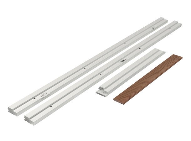 Karmsett Hvit 100 x 210 Flat terskel - NCS S 0502-Y 