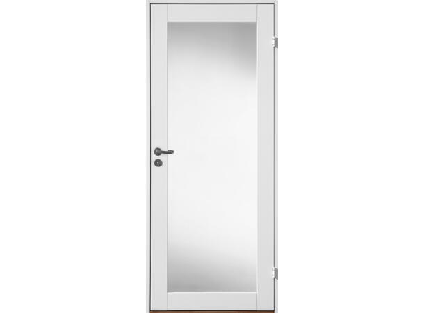 Line Helt Glass Hvit Dørblad - NCS S 0502-Y