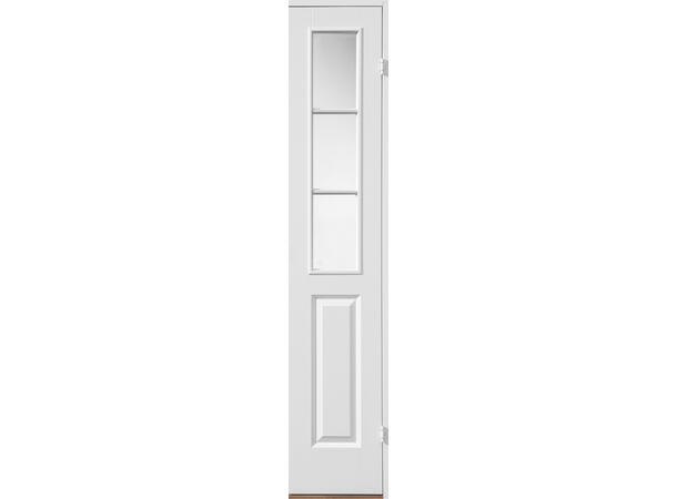 Ask Glass Hvit - Sidefelt Dørblad - NCS S 0502-Y - 2x3 ruter