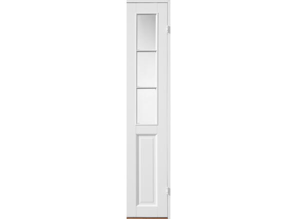 Olav Glass Hvit - Sidefelt Dørblad - NCS S 0502-Y - 2x3 ruter