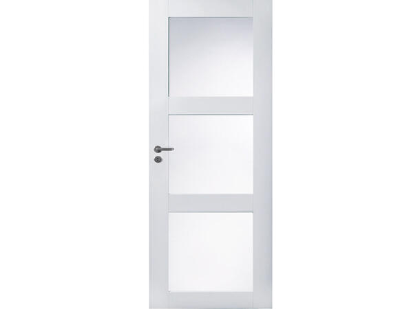 Line 3 Glass Hvit Dørblad - NCS S 0502-Y