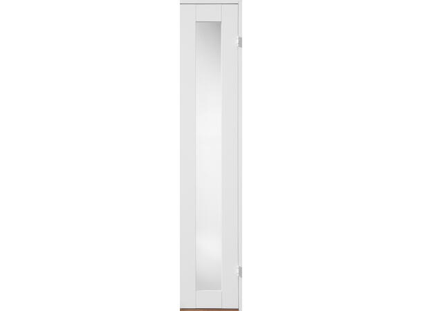 Line Helt Glass Klassisk Sidefelt Klassisk hvitmalt dørblad - Klart glass 