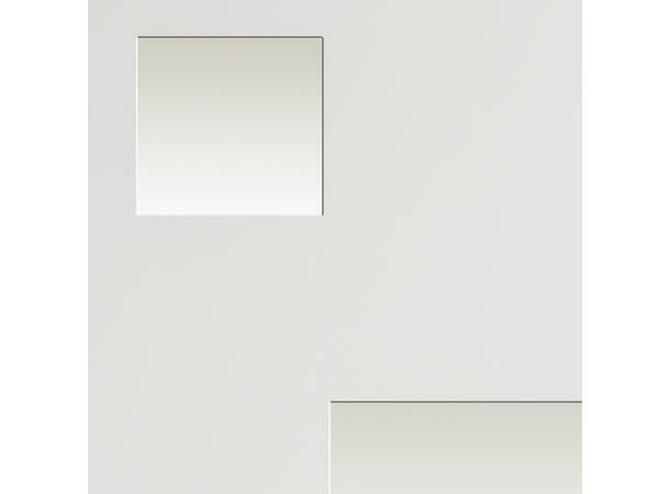 Melsomvik Hvit 90 x 210 H Sotet Glass 