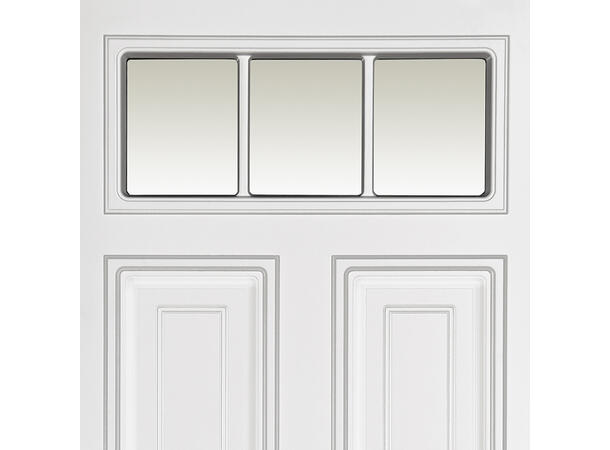 Hafjell Hvit 90 x 210 V Klart Glass 