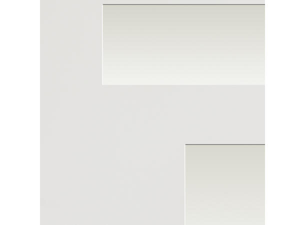 Melsomvik Hvit 90 x 210 V Sotet Glass 