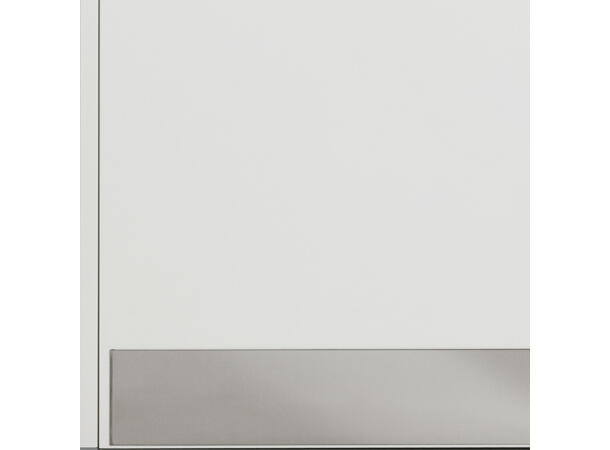 Vøra Hvit 110 x 210 H Sotet glass med sort ramme 