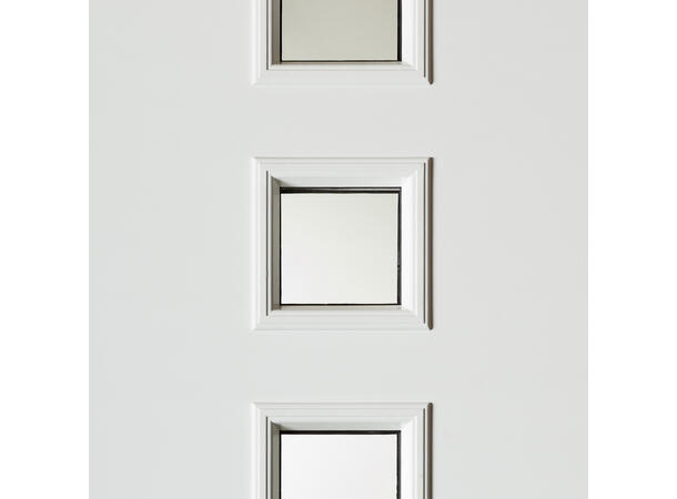 Møre Hvit 90 x 210 V Klart glass 