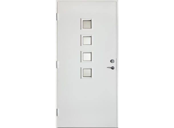 Møre Hvit 90 x 210 V Klart glass 