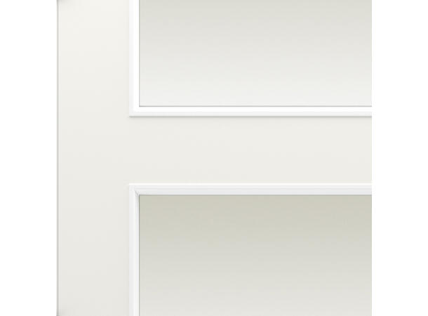 Stokke Hvit 90 x 210 V Klart glass 