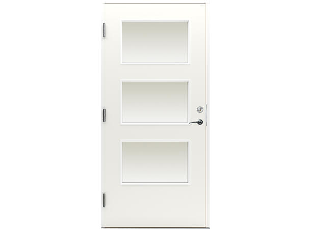 Stokke Hvit 90 x 210 V Klart glass 