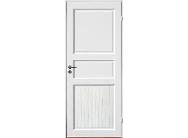 Sverre Hvit 100 x 210 Hvitmalt dørblad med riller 
