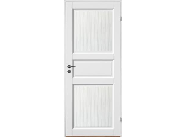 Magnus Hvit Hvitmalt dørblad med riller