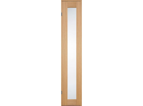 Line Helt Glass Eik Sidefelt Dørblad