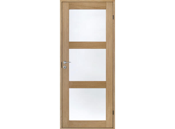 Line 3 Glass Eik Dørblad