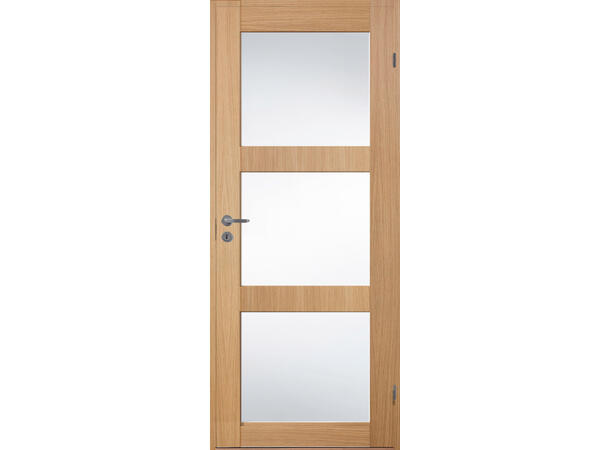 Line 3 Glass Eik Dørblad